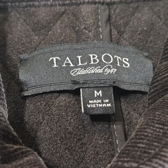 Talbots Quilted Winter Vest Medium Brown Lined - Picture 6 of 8